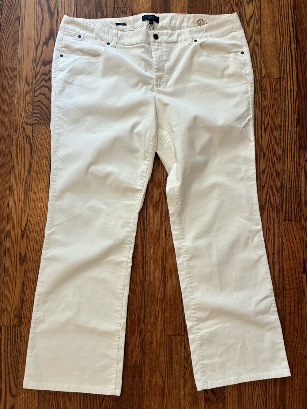 Talbots Woman Corduroy Bootcut Pants in Cream, sz 22W, NWT
